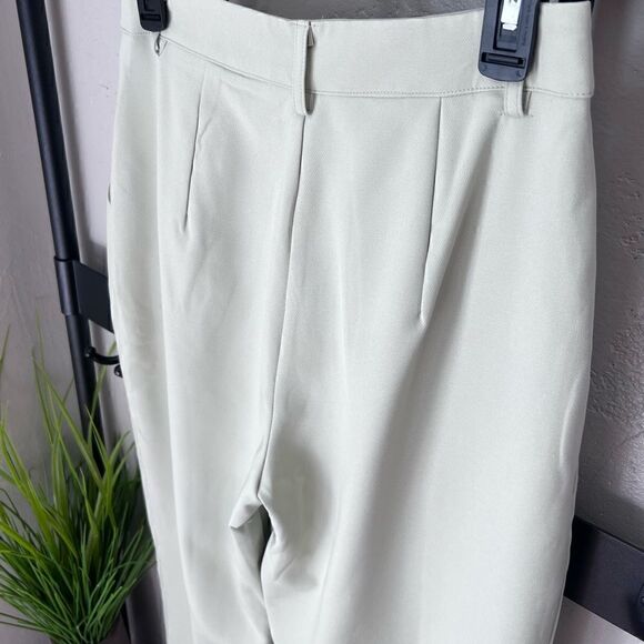 Nasty Gal high waisted pleated trousers green size 4 - Picture 7 of 12